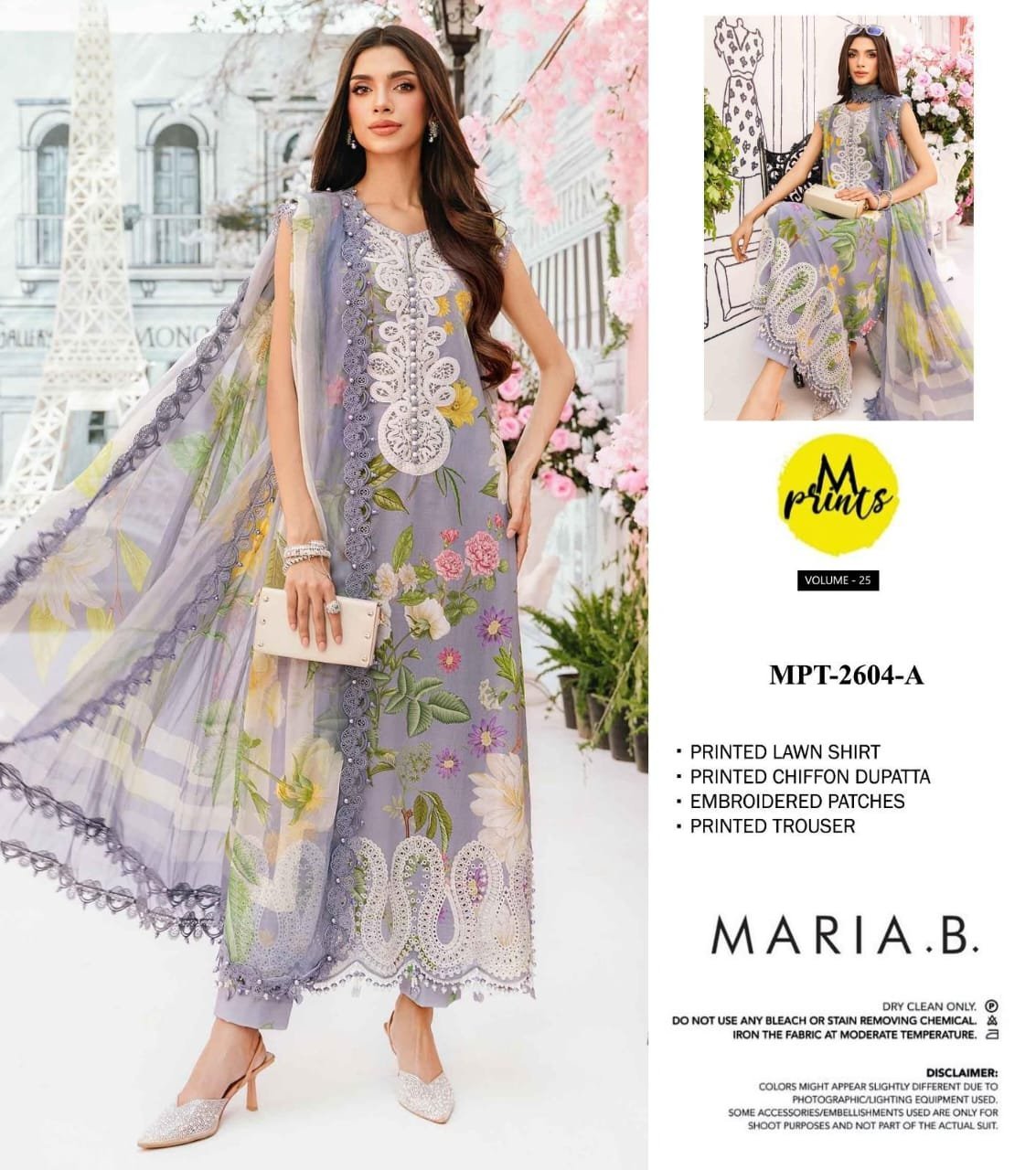 Lawn & Chiffon Printed - Maria.B Replica