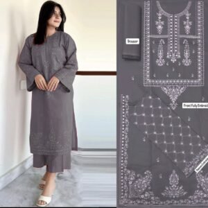 Maria.B Lawn 2-Piece Suit – Heavy Embroidered Front & Sleeves